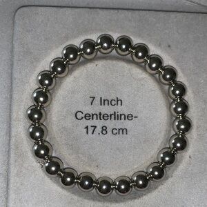 Chic Silver Beaded stretch Bracelet